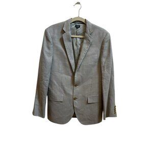 J.‎ Crew Ludlow Blazer Suit Jacket 100% Irish Linen Mens 36S Stone Gray Travel